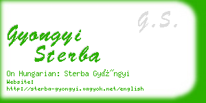 gyongyi sterba business card